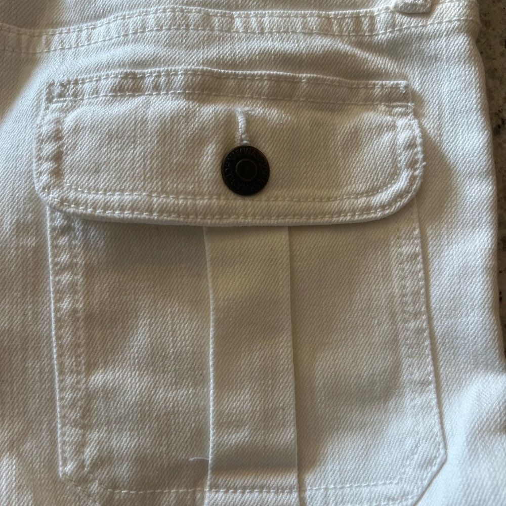 Johnny Was White High Rise Braided Wide Leg Jeans - Picture 8 of 13